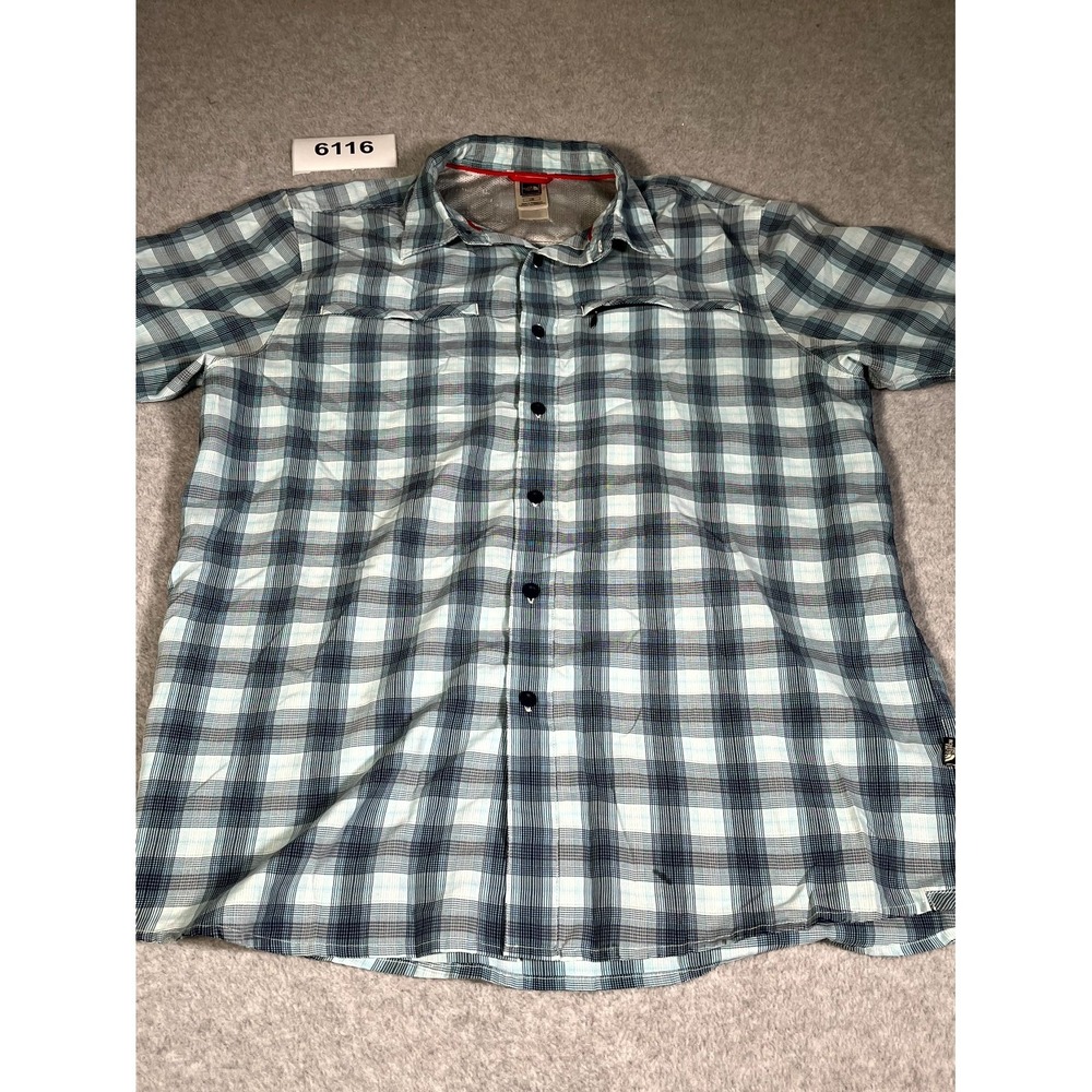 The North Face Flannel Shirt Mens L Multicolor Plaid Mesh Lined Collar Button Up